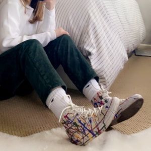 splatter painted converse
